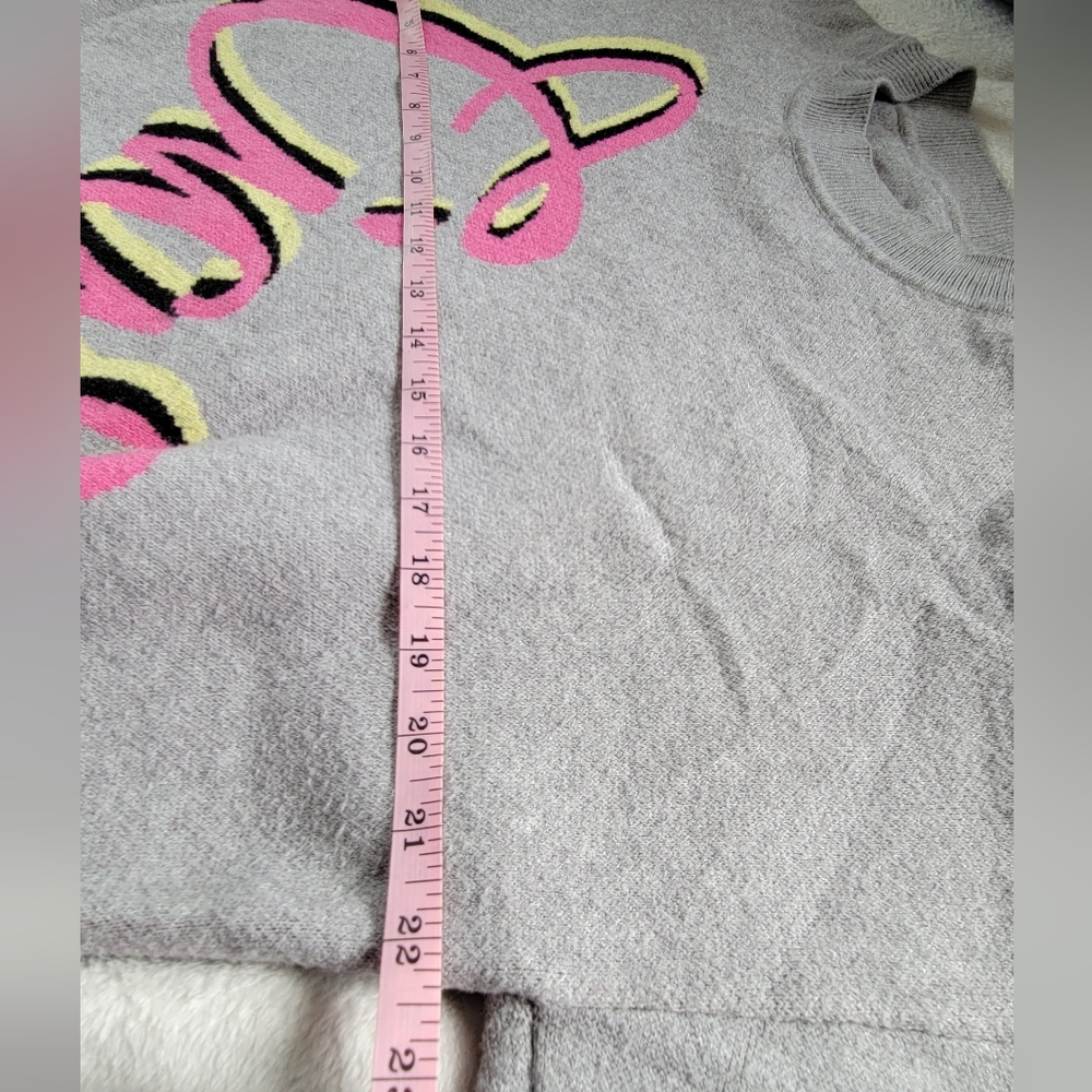 Philosophy | Cute Gray 'Ciao' Graphic Pullover Sweater - Picture 7 of 9